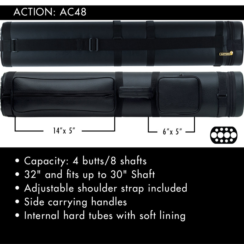 32" 4/8 Oval Pool Cue Case