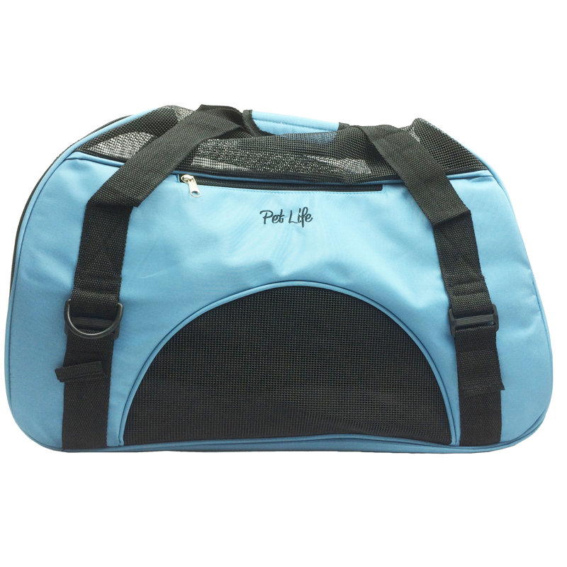 Pet Carrier, Blue, Large (13" H x 9.6" W x 21" D)