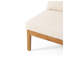 Canapé 2 places droit Brooklyn avec structure en bois d'acacia beige
