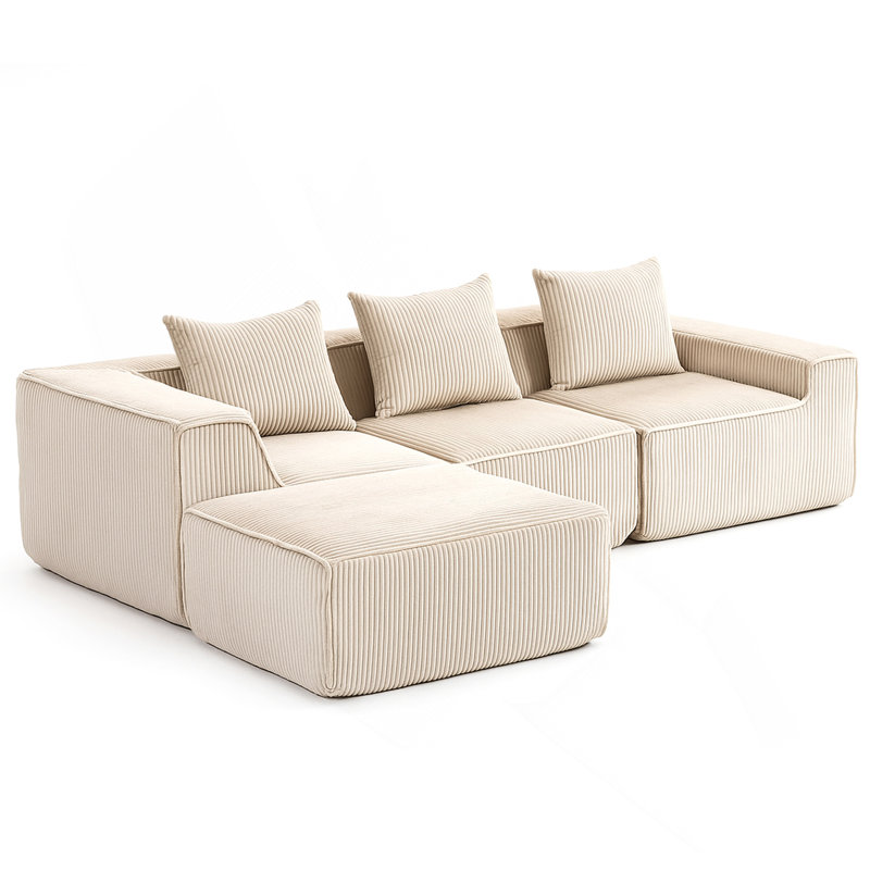 Canapé modulaire multi-personnes pouvant être combiné librement-33005-4, Beige