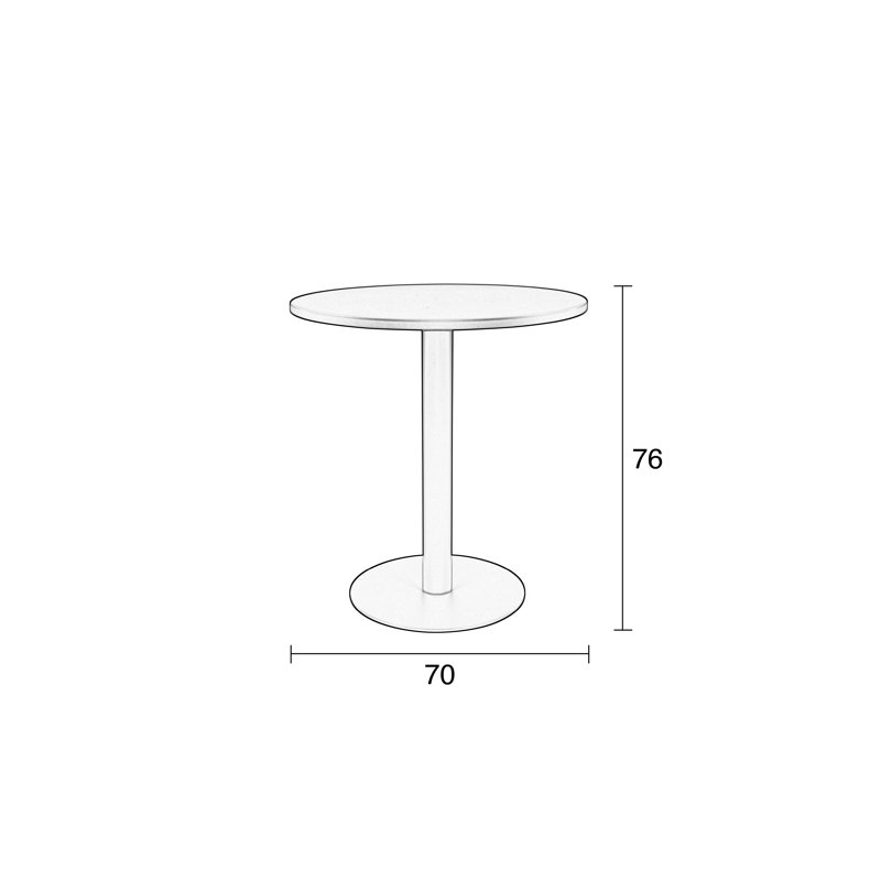 Metsu Outdoor Round Bistro Table, Black