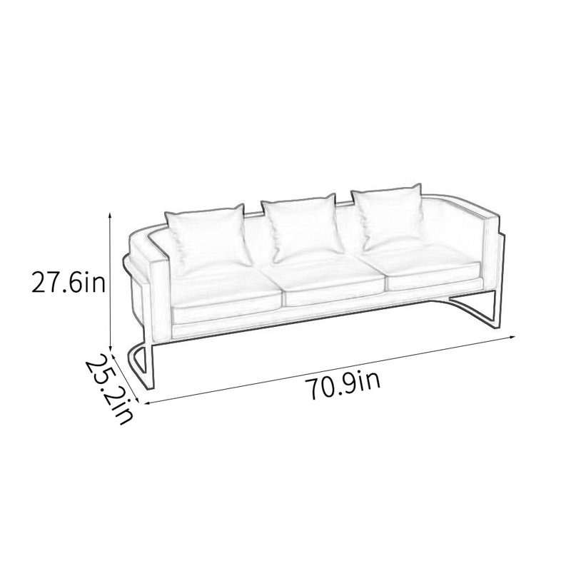Industrial style light luxury sofa