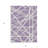 3' X 5' Lavender And Ivory Geometric Washable Indoor Outdoor Area Rug