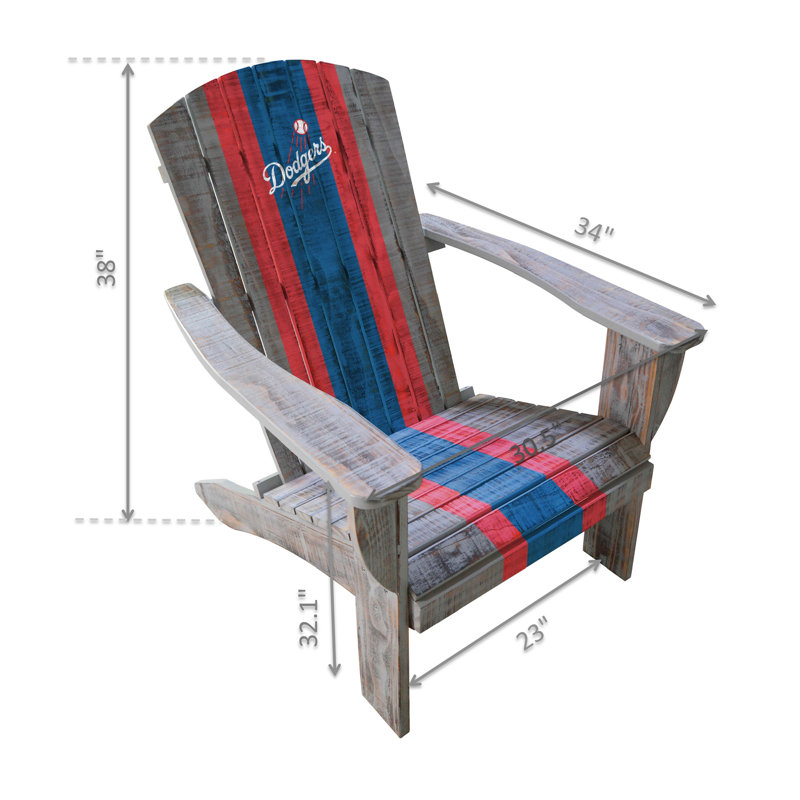 Chaise adirondack en bois mlb, Dodgers de Los Angeles