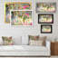 «Modern Pink and Green Summer Garden IV», reproduction sur toile flottante-106609513-106609525