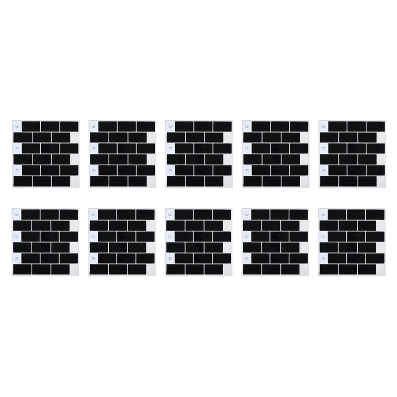 30cm x 30cm Wallpaper Tile, Black