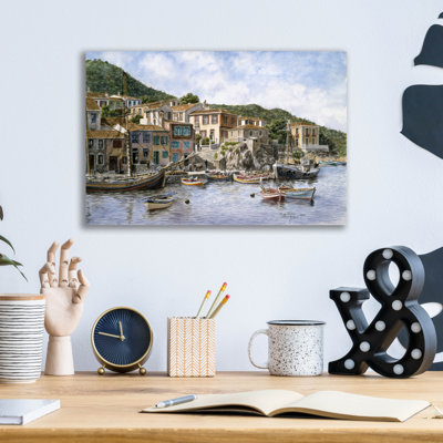 Kokkari Samos, Greece, Fisherman's Corner' by Stanton Manolakas, Acrylic Glass Wall Art