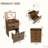 3-in-1 Vanity Desk with Flip Top Lighted Mirror & Storage Stool, Compact Makeup Dressing Table for Bedroom, Bathroom, or Dressing Room (23.L, Walnut)-1660461498