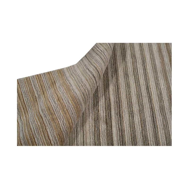 Wool Striped Area Rug in Brown