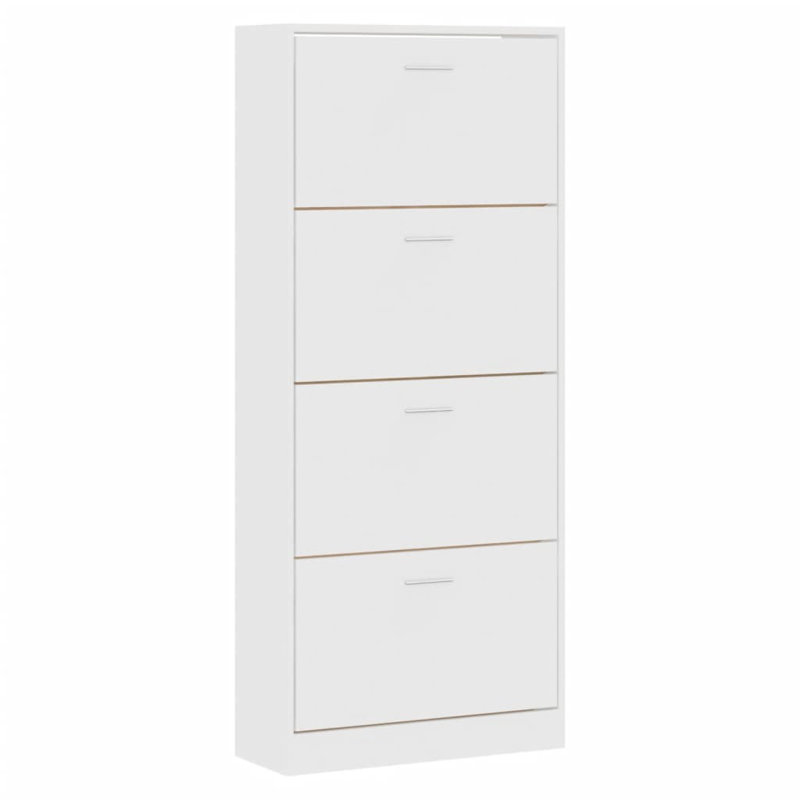 12 Pair Flip Down Shoe Storage, White