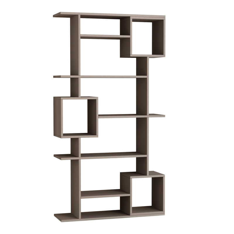 Pearson 6-Tier Freestanding Bookcase with Open Compartments, Light Mocca