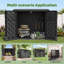 Remise de rangement résistante aux intempéries 280 gallons - Boîte de rangement verrouillable à double porte pour patio et jardin