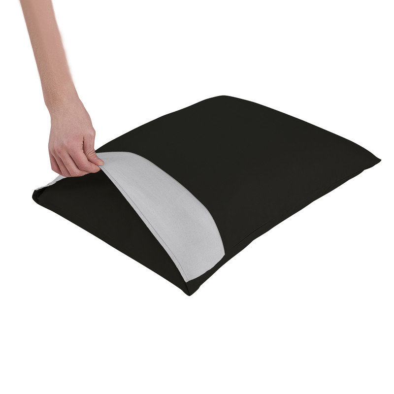 2 Pcs Patchwork Pillowcase, Queen Pillowcase, Black