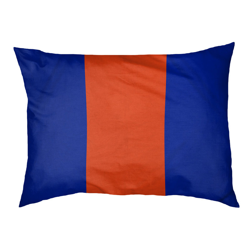 Coussin Atlanta, Petit (l 28 po x P 18 po x H 6 po), Blue/Orange/Blue