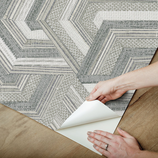 Room Mates Peel & Stick Geometric Roll | Wayfair