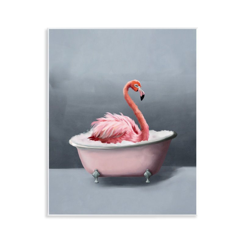  Art mural flamant rose dans la baignoire par Svetlana Aleynikova
