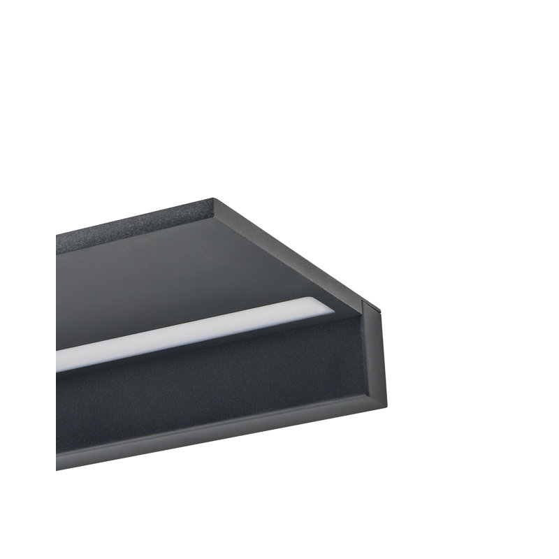 Aluminium LED Armed Sconce, Matte Black