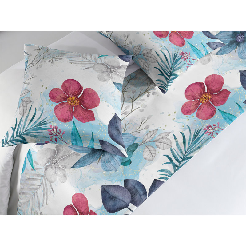 Ensemble de chemin de lit Ambesonne Fantasy Blooms Dreamy Winter Flower, Très grand lit