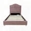 Lit simple en tissu rose