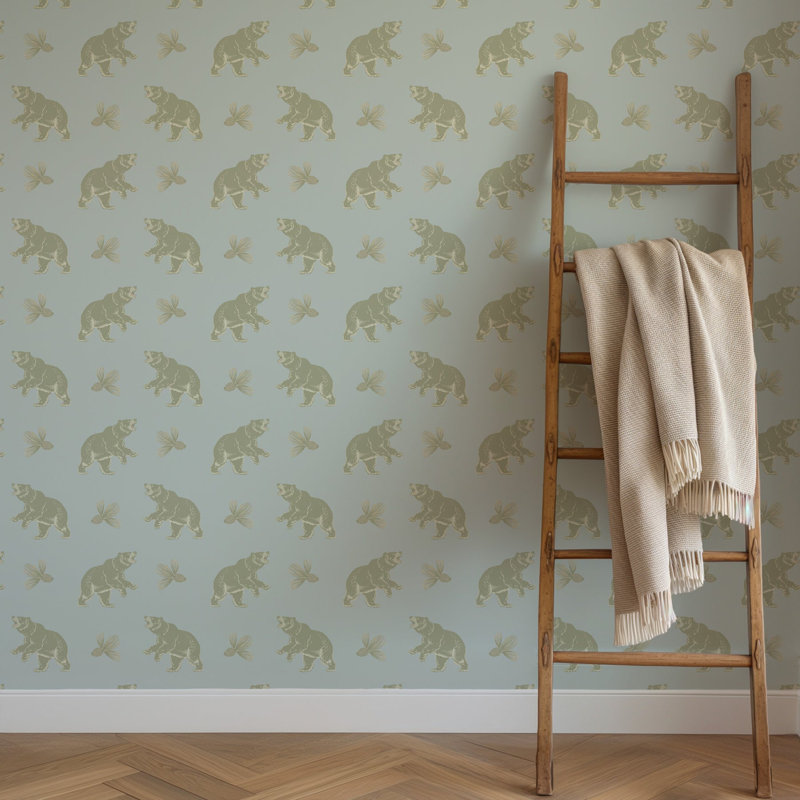 Roaming Black Bear - Greenwood Wallpaper