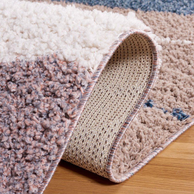 Tapis à poil long abstrait Cathyrn, Rectangle 5 pi 3 po x 7 pi 6 po
