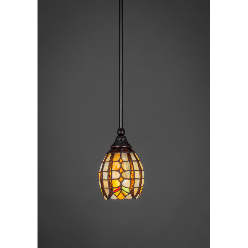 1 - Light Pendant, Black Copper