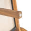 Chaise de salle à manger Belfast, ensemble de 2, structure en teck et tissu beige