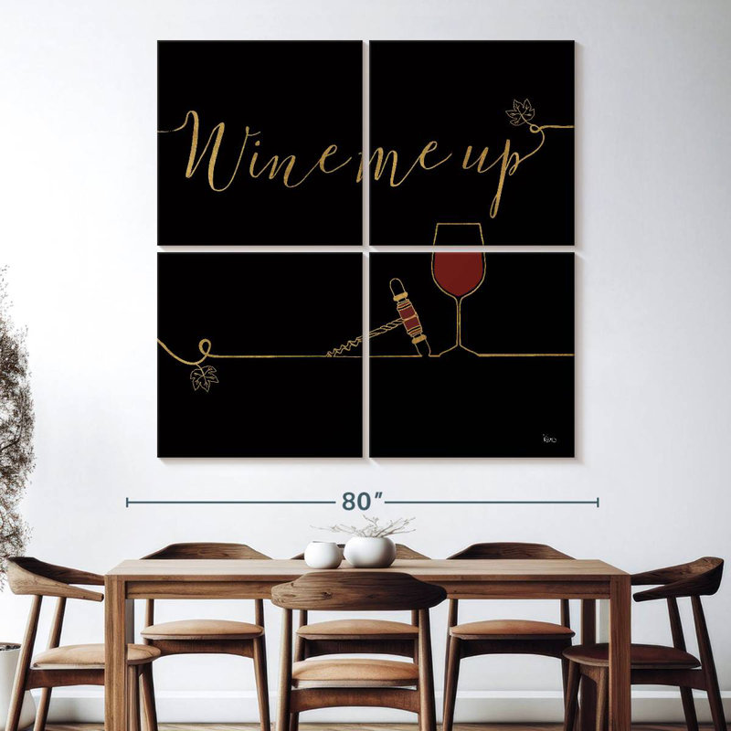 Tergel Underlined Wine II Black, 74" H x 74" W