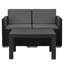 Egidio 4 Seater Rattan Effect Conversation Set