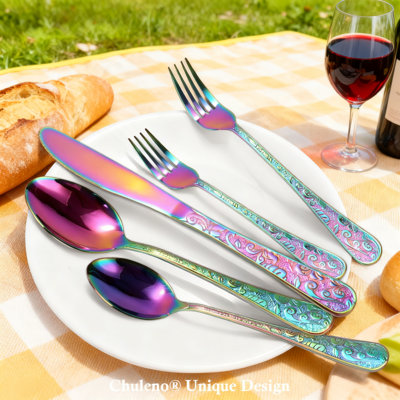 30-Piece Stainless Steel Flatware Set For 6, Vintage Floral Carved Silverware Set With Mirror Polished Finish, Cutlery Set For Home Kitchen And Formal Dining