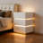 3-Drawer Smart Nightstand with LED  Light-1557774915