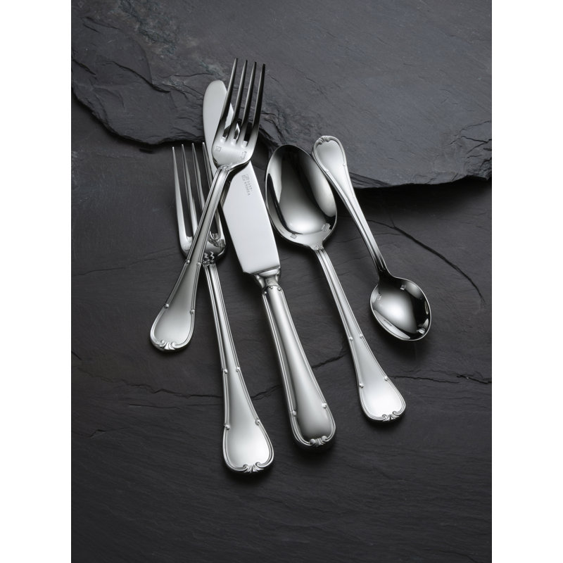Donizetti Silver Stainless Steel Soup Spoons Set of 12