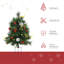 Arbre de Noël 22,5 po 2 pièces pin artificiel d'extérieur sans cordon avec 24 lumières et piquets blanc chaud
