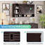 Armoire de salle de bain murale, rangement en bambou au-dessus de la toilette, armoire à pharmacie peu encombrante avec 2 portes et tablettes réglables (brun foncé)-2101940176