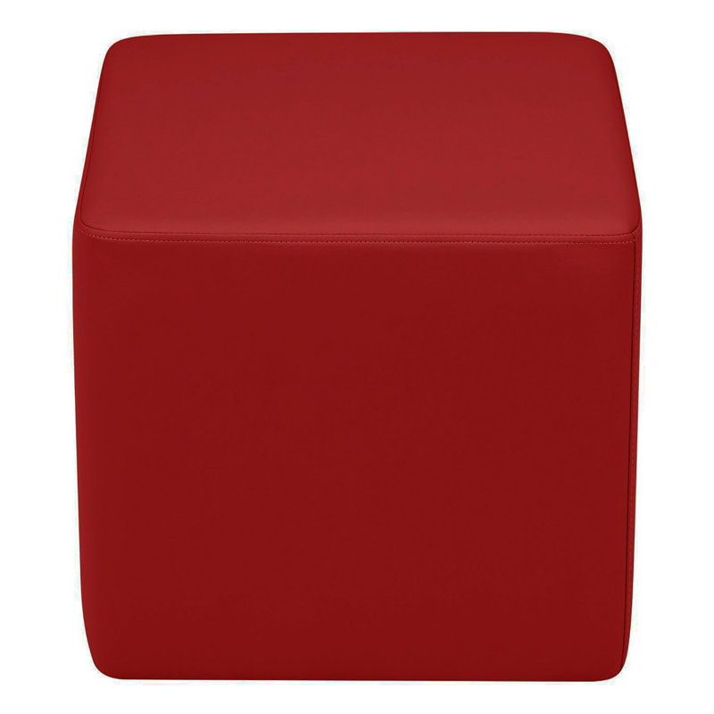 Pro Series Upholstered Square Ottoman 18" Height, Crimson