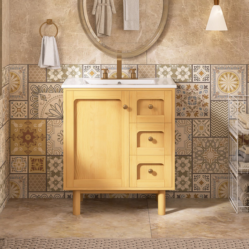 Ensemble de meuble-lavabo autoportant 30 po avec comptoir en céramique 30 po
