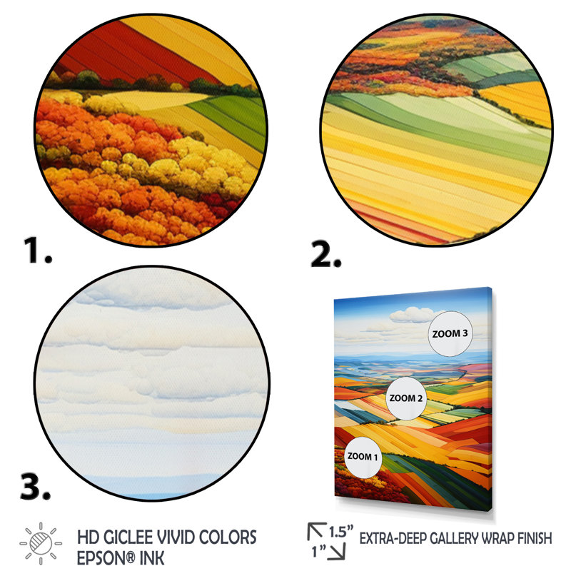 Southminster Golden Fields Of Colora sur impression sur toile, H 20 po x l 12 po x P 1 po, Cadre flottant noir