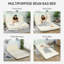 Canapé-lit crème blanc à billes - Grand matelas de sol pliant contemporain moelleux, canapé-lit rembourré en mousse