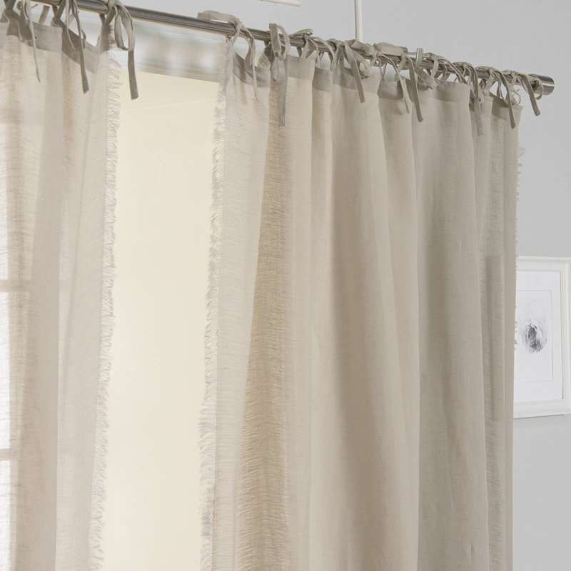 Millwright Sheer Curtain, Natural, 52" W x 96" L