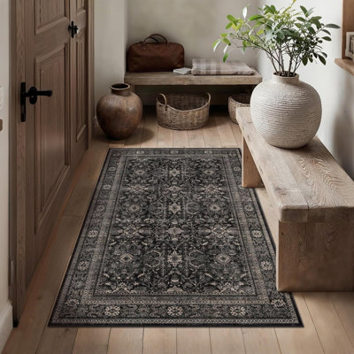 Tapis délavé lavable, antidérapant et doux