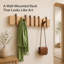 Porte-manteau mural en bois massif avec touches de piano – Crochets magnétiques rabattables avec double installation (avec ou sans perçage), cintre robuste pour entrée, chambre et salon (6/8/10 crochets, 4 couleurs)-140238705-140238709