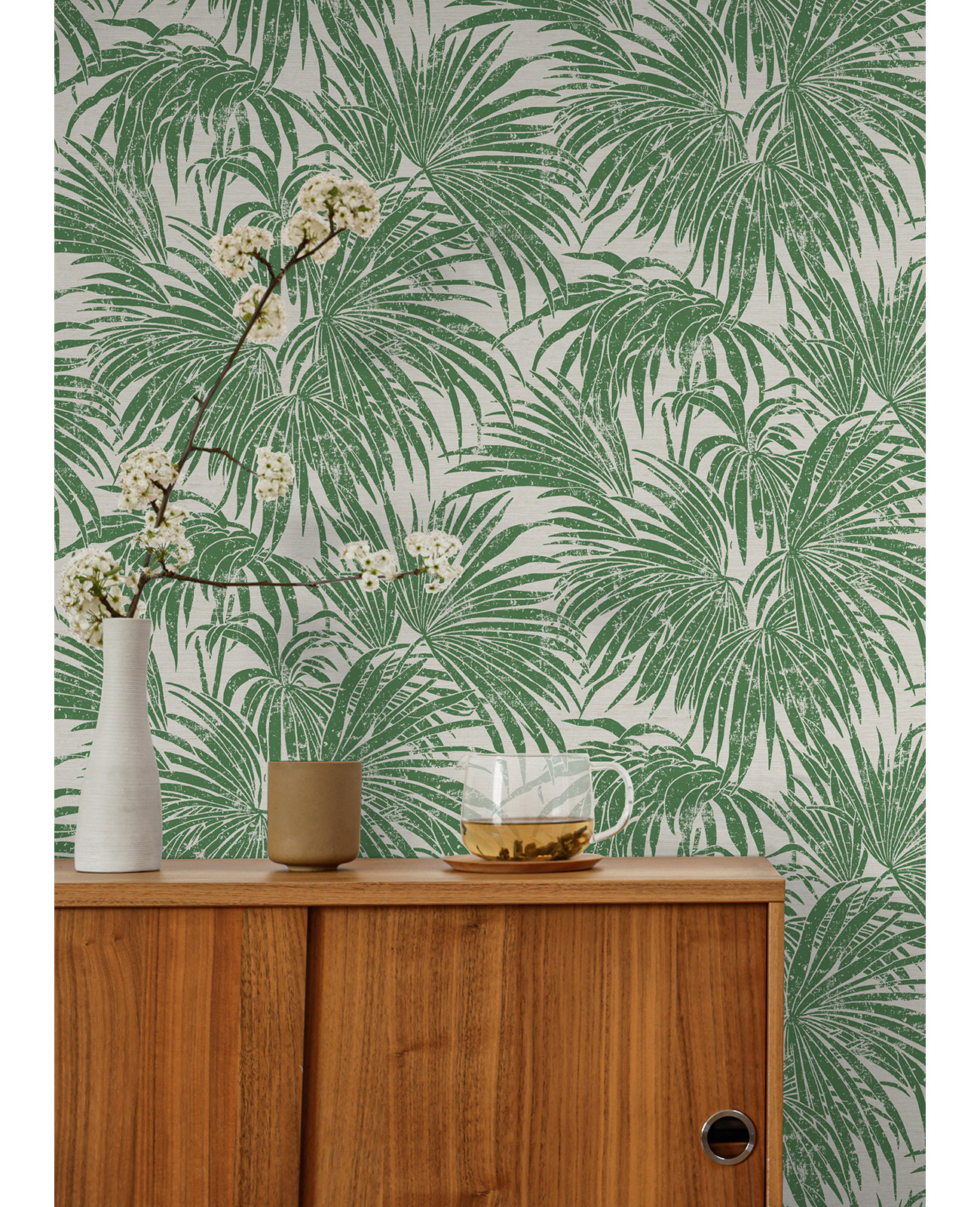 Palm Peel and Stick Wallpaper Roll, Green