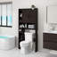 Armoire de rangement au-dessus de la toilette avec 2 portes de grange-2015987998