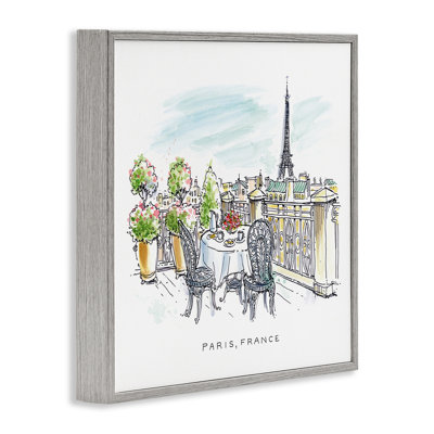 Paris France Overlook Framed Giclee Art, design by Angela Steahling