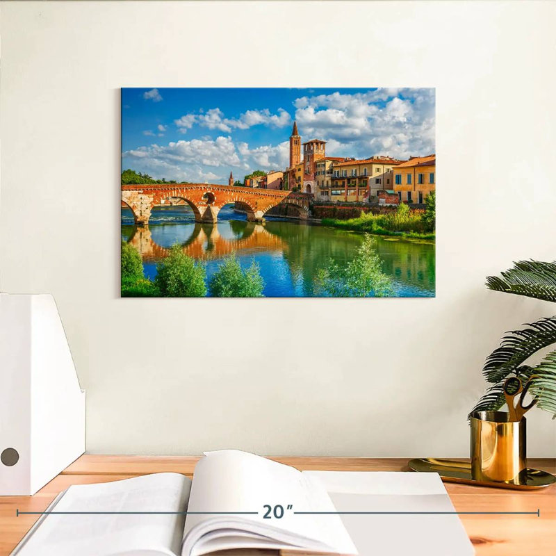 Pont en arche Ponte Pietra, H 8 po x l 12 po