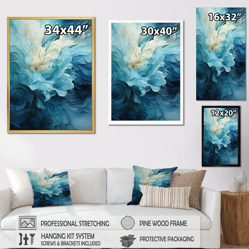 «Ciacci - Abstract Spirals», art mural, Toile tendue, H 32 po x l 24 po, Sans cadre