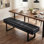 Banc en cuir Vegan de 52,5 po Anahli