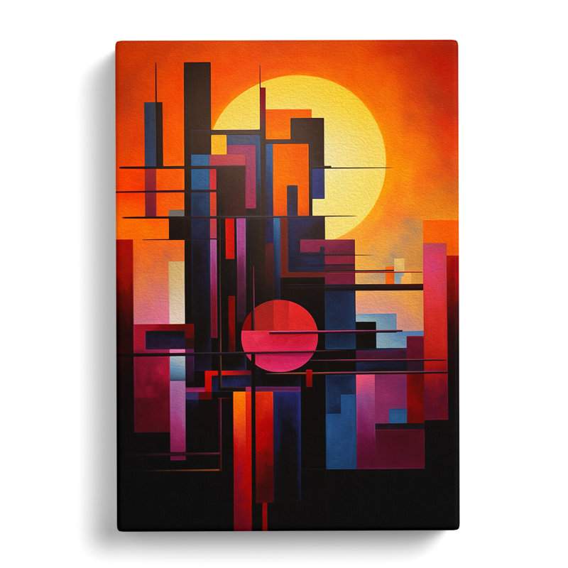 Sunset Constructivism - Wrapped Canvas