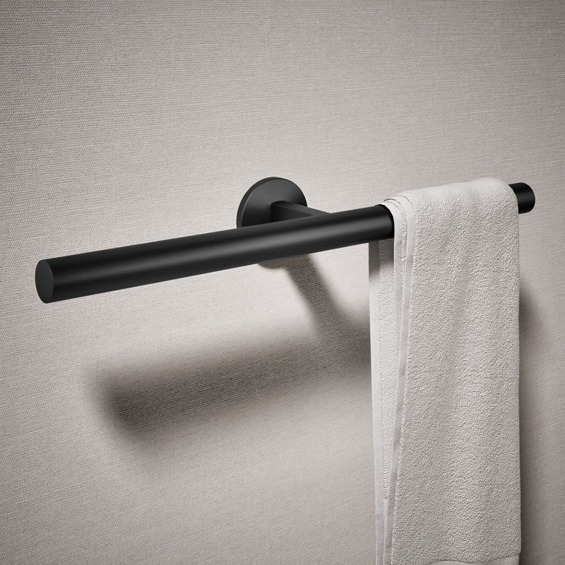 Components™ Double Towel Arm, Matte Black