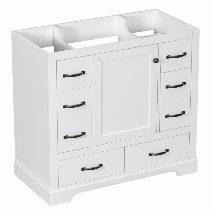 Shaneta 35.5'' Single Bathroom Vanity Base Only, White